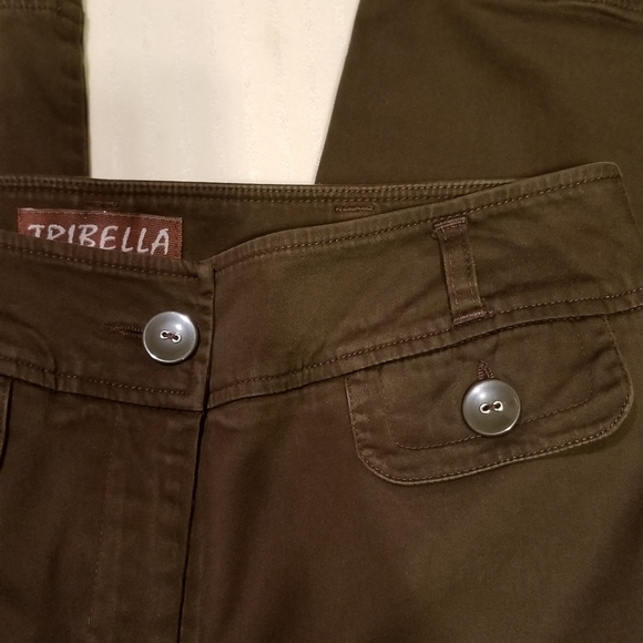 Tribella Sport Brown Capri Jeans Size 4 - Picture 4 of 6